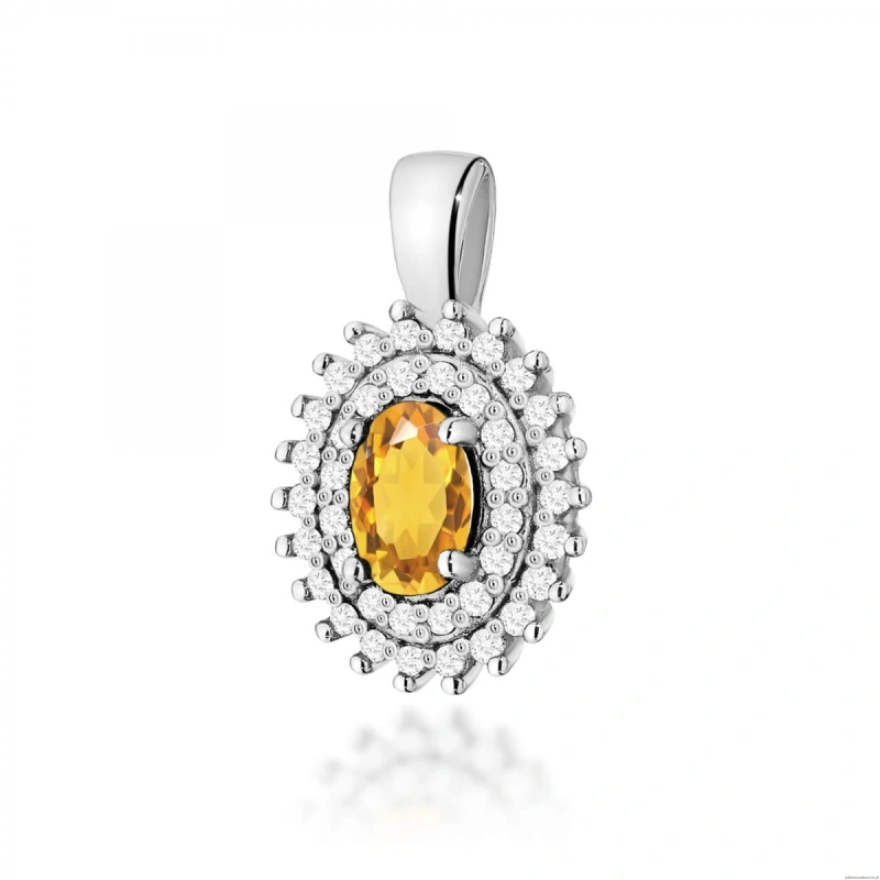 Zawieszka Z303 Cytryn 0,60ct białe złoto