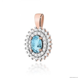 Zawieszka Z303 Topaz 0,50ct różowe złoto