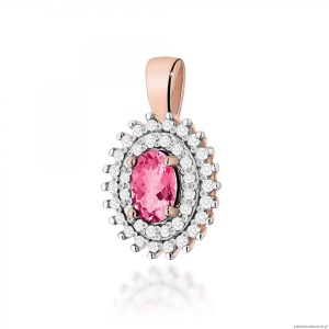 Zawieszka Z303 Różowy Topaz 0,50ct różowe złoto