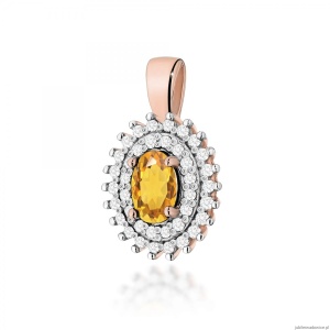 Zawieszka Z303 Cytryn 0,60ct różowe złoto