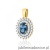 Zawieszka Z303 Topaz London Blue 0,50ct żółte złoto