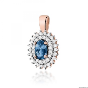 Zawieszka Z303 Topaz London Blue 0,50ct różowe złoto