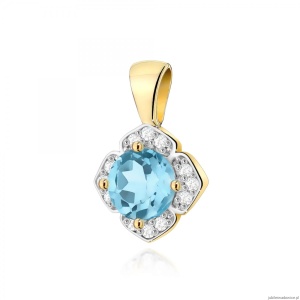 Zawieszka Z0571 Topaz 0,50ct żółte złoto