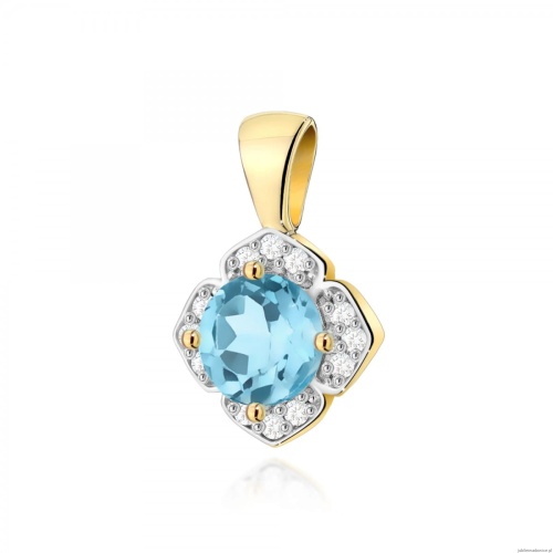 Zawieszka Z0571 Topaz 0,50ct żółte złoto