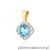 Zawieszka Z0571 Topaz 0,50ct żółte złoto