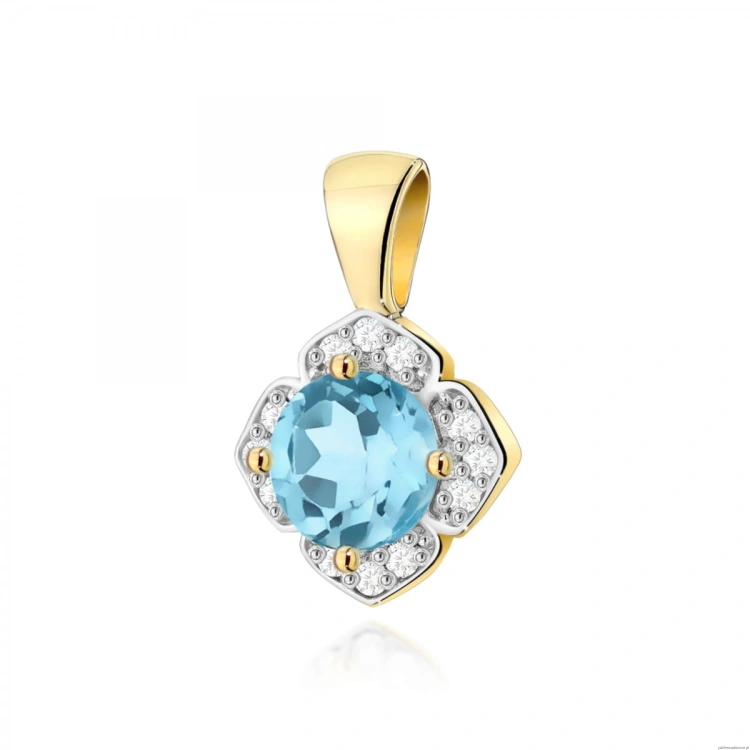 Zawieszka Z0571 Topaz 0,50ct żółte złoto