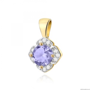 Zawieszka Z0571 Tanzanit 0,50ct żółte złoto