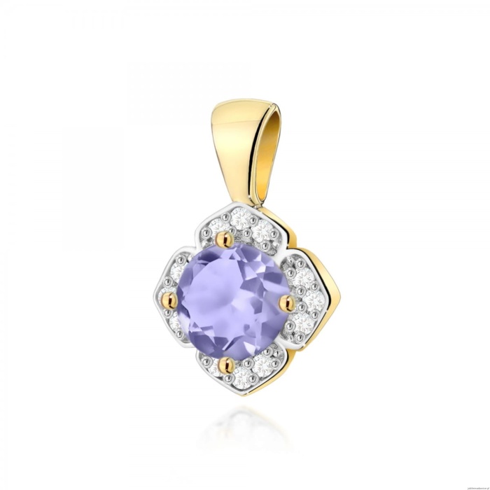 Zawieszka Z0571 Tanzanit 0,50ct żółte złoto