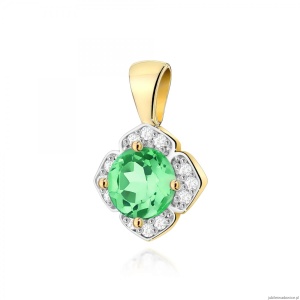 Zawieszka Z0571 Szmaragd 0,50ct żółte złoto