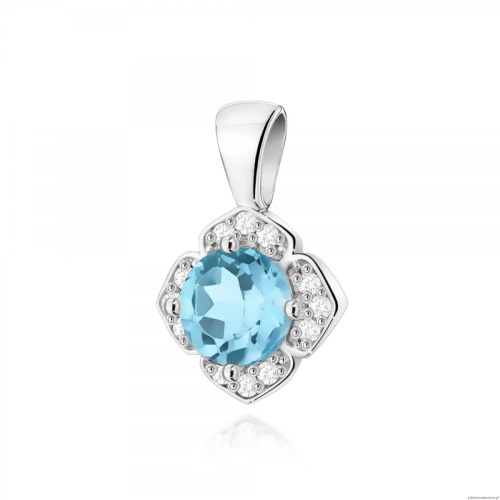 Zawieszka Z0571 Topaz 0,50ct białe złoto