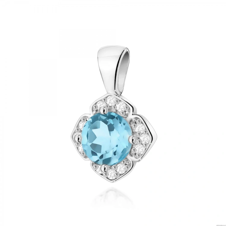 Zawieszka Z0571 Topaz 0,50ct białe złoto