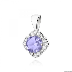 Zawieszka Z0571 Tanzanit 0,50ct białe złoto