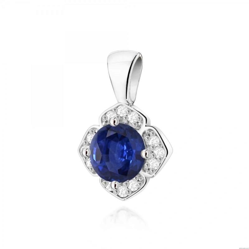 Zawieszka Z0571 Szafir 0,50ct biale złoto