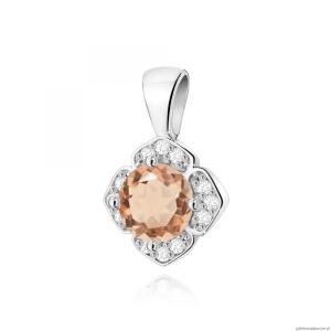 Zawieszka Z0571 Morganit 0,40ct białe złoto