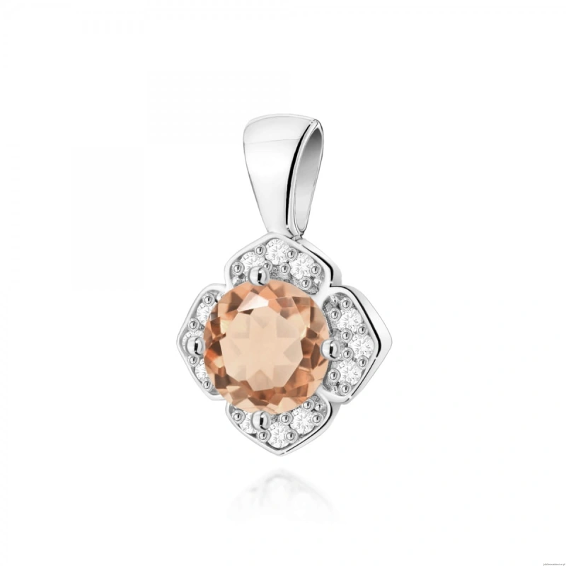 Zawieszka Z0571 Morganit 0,40ct białe złoto
