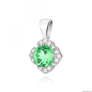 Zawieszka Z0571 Szmaragd 0,50ct białe złoto