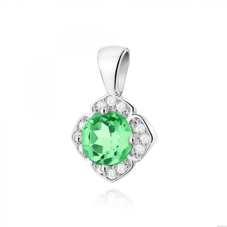 Zawieszka Z0571 Szmaragd 0,50ct białe złoto