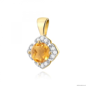 Zawieszka Z0571 Cytryn 0,50ct żółte złoto