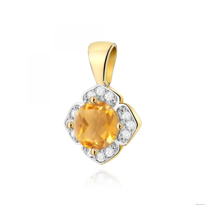 Zawieszka Z0571 Cytryn 0,50ct żółte złoto