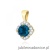 Zawieszka Z0571 Topaz London Blue 0,50ct żółte złoto