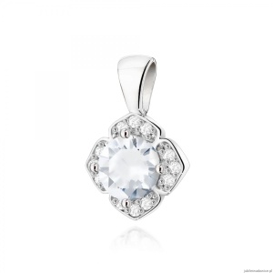 Zawieszka Z0571 Biały Szafir 0,60ct białe złoto
