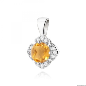 Zawieszka Z0571 Cytryn 0,50ct białe złoto