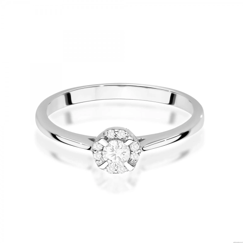 Pierścionek W0560 Diament 0.10ct białe złoto