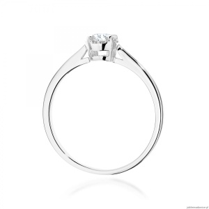 Pierścionek W0560 Diament 0.10ct białe złoto