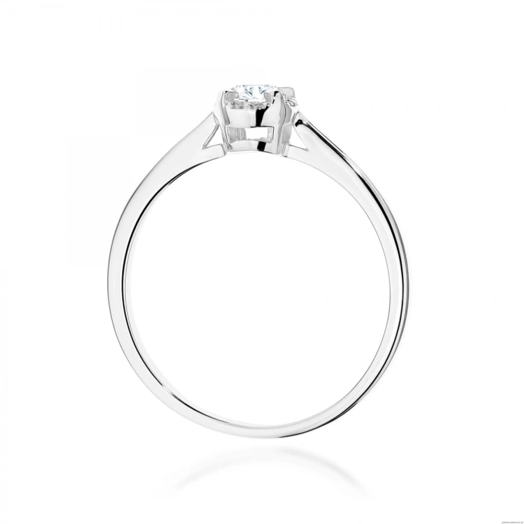 Pierścionek W0560 Diament 0.10ct białe złoto