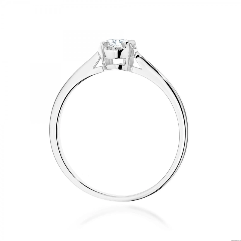 Pierścionek W0560 Diament 0.10ct białe złoto