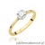 Pierścionek W0560 z diamentami żółte złoto