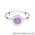 Pierścionek W0572 Ametyst 0,50ct białe złoto