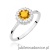 Pierścionek W0572 Cytryn 0,50ct białe złoto