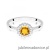Pierścionek W0572 Cytryn 0,50ct białe złoto