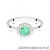 Pierścionek W0572 Szmaragd 0,50ct białe złoto