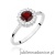 Pierścionek W0572 Granat 0,60ct białe złoto