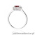 Pierścionek W0572 Granat 0,60ct białe złoto