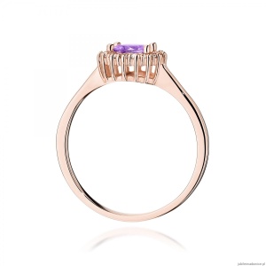 Pierścionek W0572 Ametyst 0,50ct różowe złoto