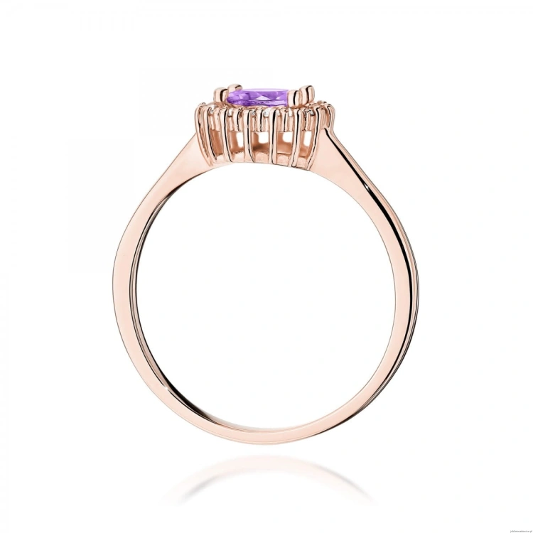 Pierścionek W0572 Ametyst 0,50ct różowe złoto