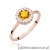 Pierścionek W0572 Cytryn 0,50ct różowe złoto