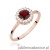 Pierścionek W0572 Granat 0,60ct różowe złoto