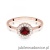 Pierścionek W0572 Granat 0,60ct różowe złoto