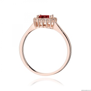Pierścionek W0572 Granat 0,60ct różowe złoto