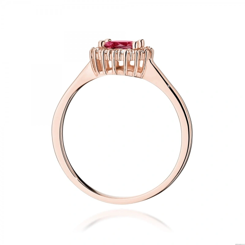 Pierścionek W0572 Rubin 0,60ct różowe złoto