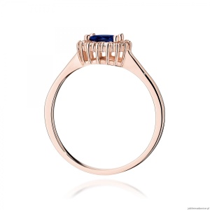 Pierścionek W0572 Szafir 0,50ct różowe złoto