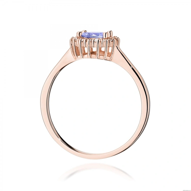 Pierścionek W0572 Tanzanit 0,50ct różowe złoto