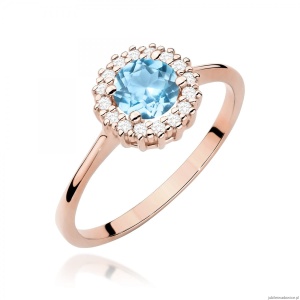 Pierścionek W0572 Topaz 0,50ct różowe złoto