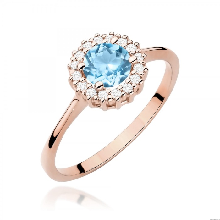 Pierścionek W0572 Topaz 0,50ct różowe złoto