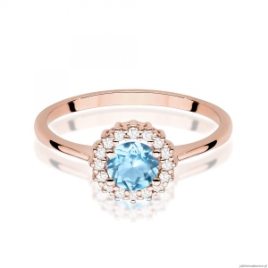 Pierścionek W0572 Topaz 0,50ct różowe złoto