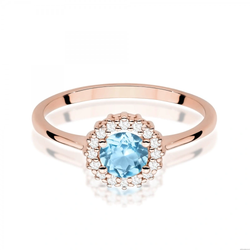 Pierścionek W0572 Topaz 0,50ct różowe złoto